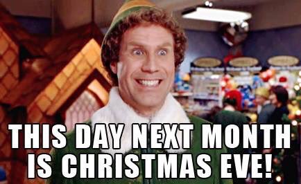 Today is...
🎅🎄❄️⛄️🎅🎄❄️⛄️
      1 MONTH TO 
   CHRISTMAS EVE
🎅🎄❄️⛄️🎅🎄❄️⛄️