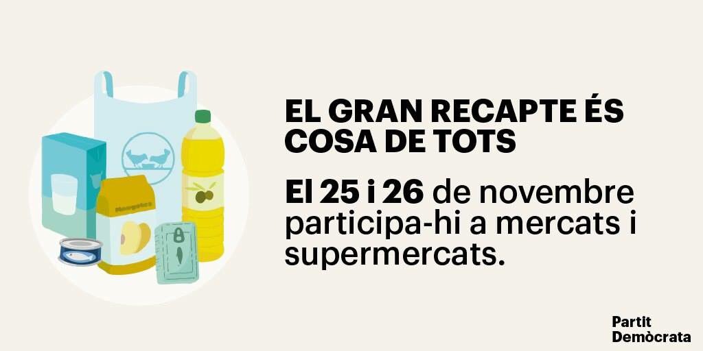 JuntsxEsplugues's tweet photo. Participa en el #GranRecapte demà i dissabte. Nosaltres ho tenim clar i tu? #esplugues #alimentspertothom https://t.co/J8MN5jG8dq