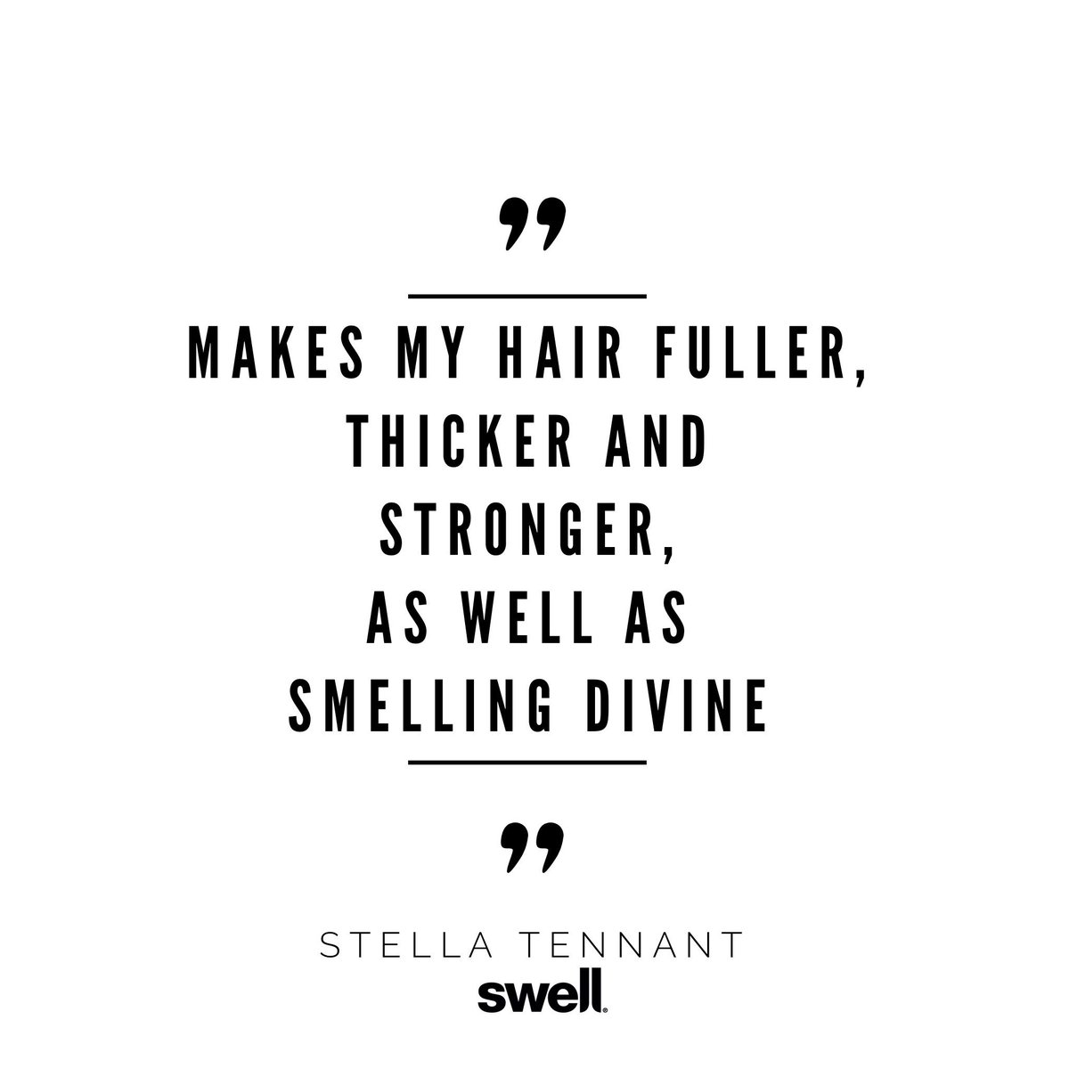 SwellHairUK's tweet photo. British model and fashion icon, Stella Tennant on why she's a Swell fan #LoveSwell #VolumeRevolution https://t.co/8ty2DVHJSw