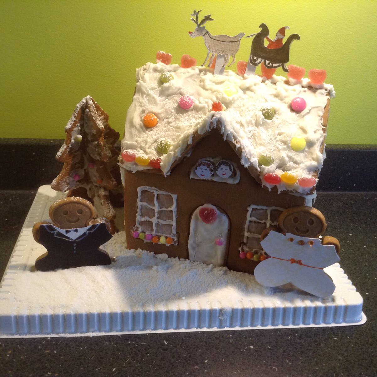 lisawinterton's tweet photo. #agentsgingerbreadchallenge for @Exclusive_Hotel. Danny and Julian watching the Christmas revellers from the window #Distinctlydifferentdays https://t.co/XCgooOoaB9