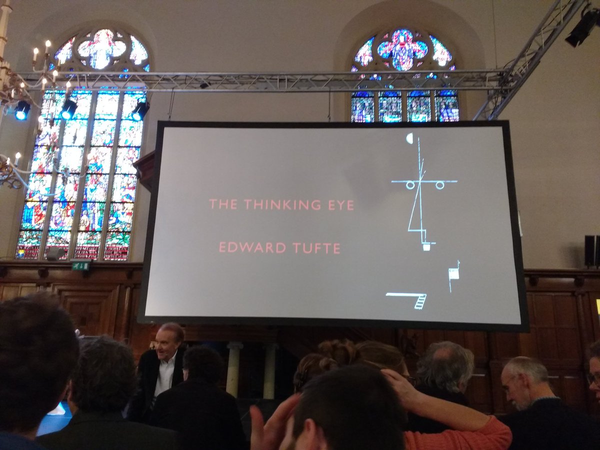Niki_DeSy's tweet photo. Looking forward to learn from the #dataviz master! ITC lecture Edward Tufte https://t.co/Zv2fOlvH5d