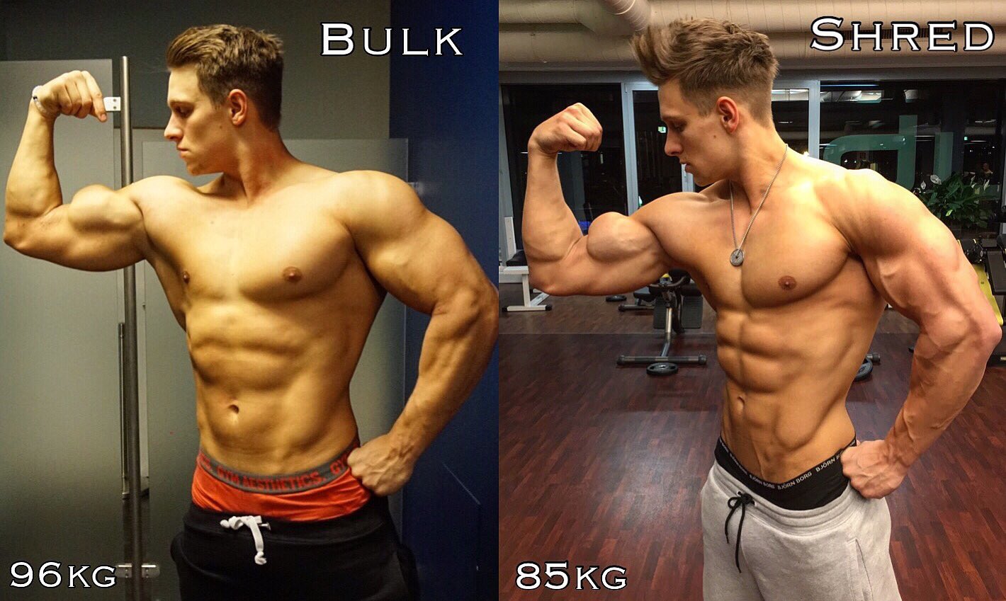 Bulked vs shredded #gym #explore