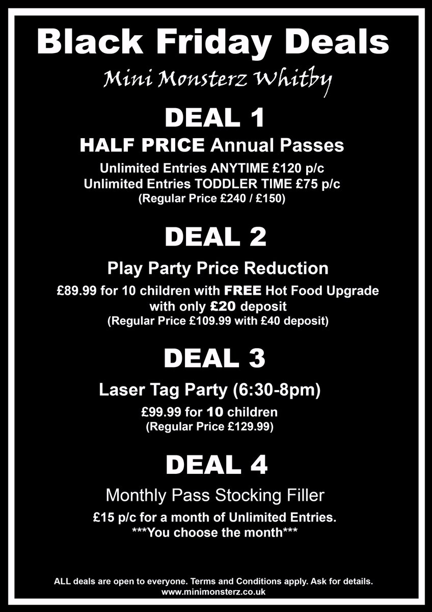 MiniMonsterz's tweet image. Black Friday Deals Now Live!