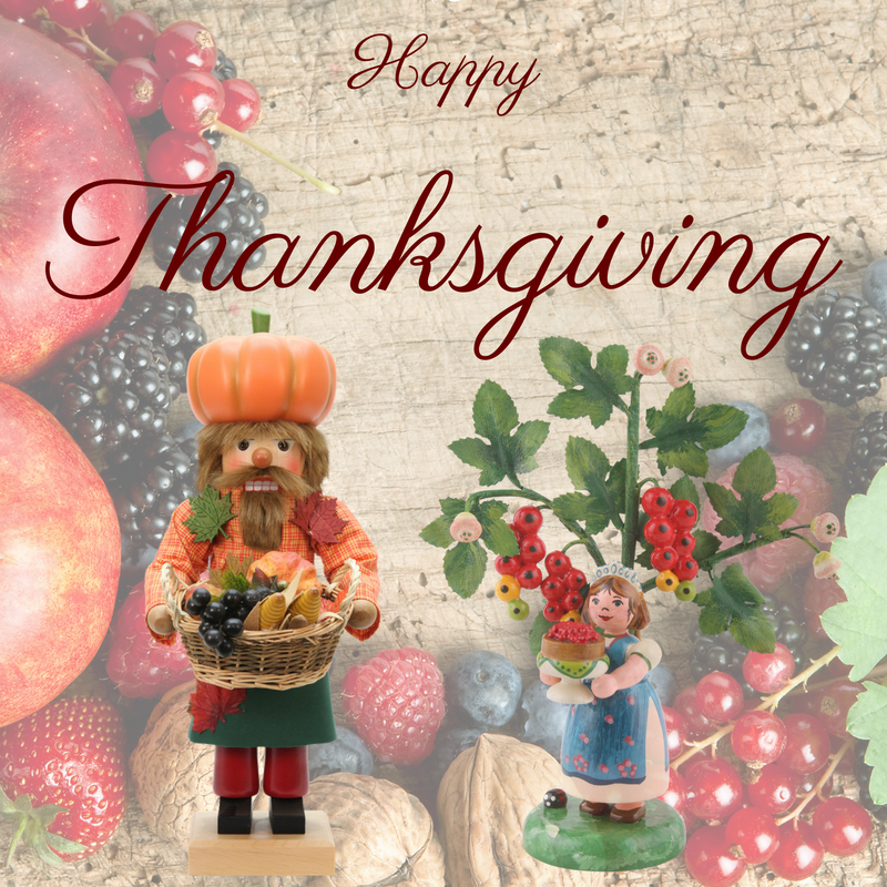 ErzgebirgeStore's tweet photo. We wish our American friends a lovely #thanksgiving . May it be filled with lots of love, food and laughter <3 https://t.co/G6IVXkGpxr