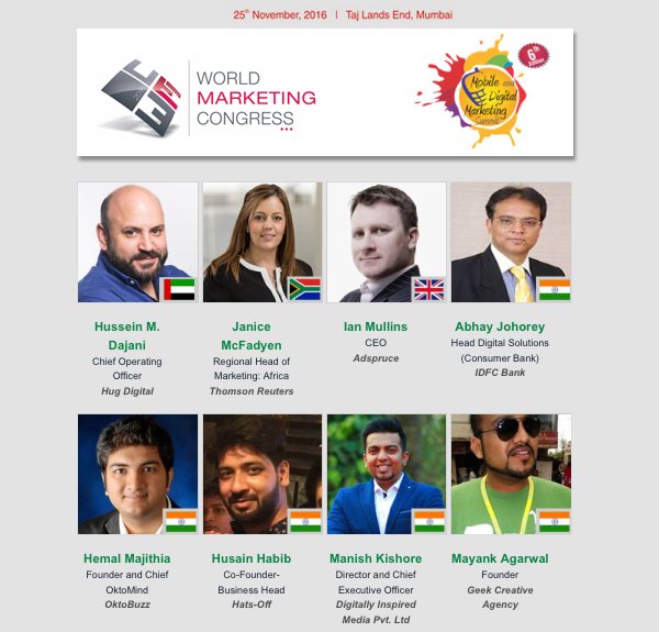 hemalmajithia's tweet photo. Speaking today at #WorldMarketingCongress #MobileAndDigitalMarketingSummit as a panelist on 'Converting Browsers into Buyers' #ShareNLearn https://t.co/fFYLQvNvAT