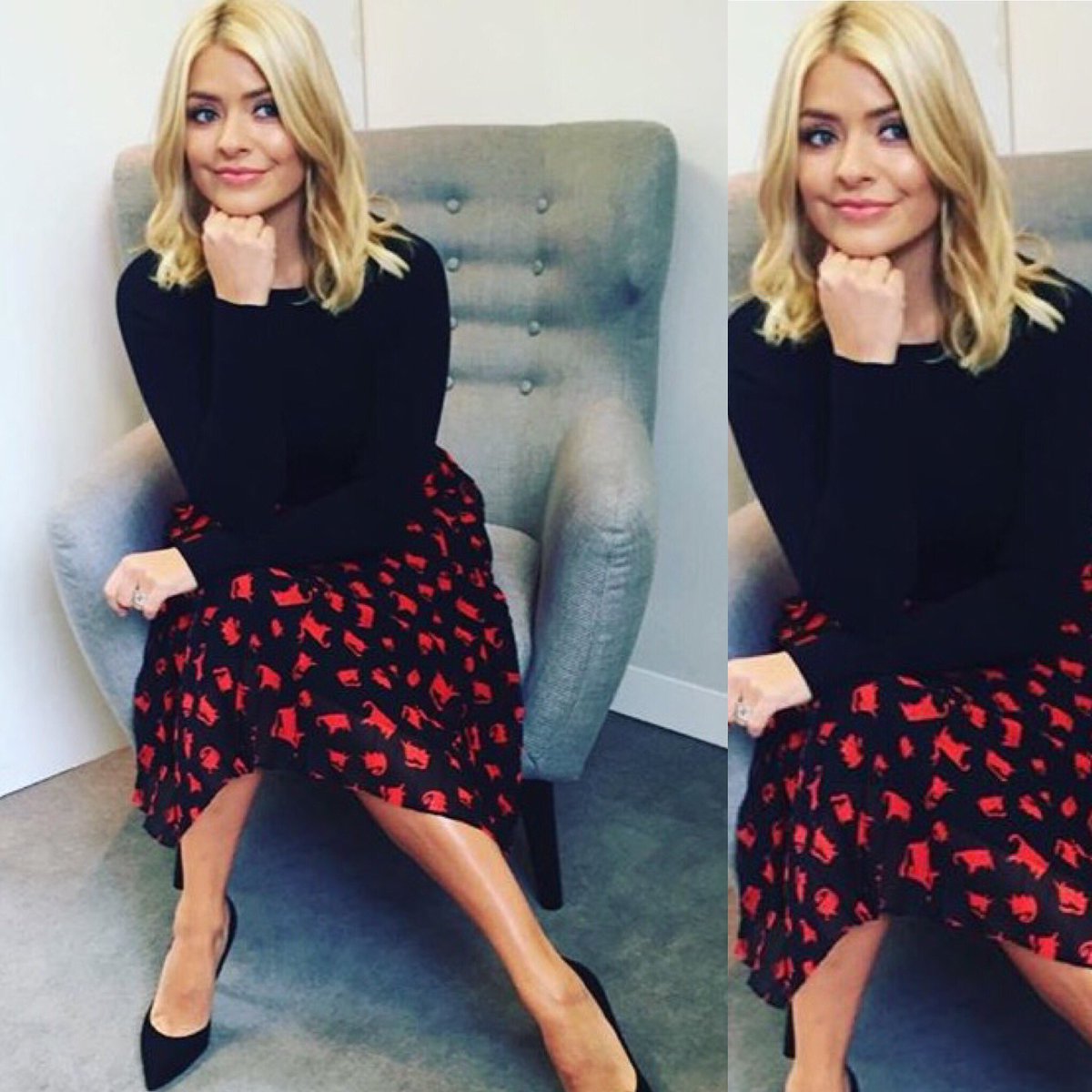TweamHollyfield's tweet photo. Love this outfit!! For details of @hollywills' look on @thismorning today, follow her on instagram // https://t.co/PvqwdnpPtV 👯 https://t.co/qptrR08agX
