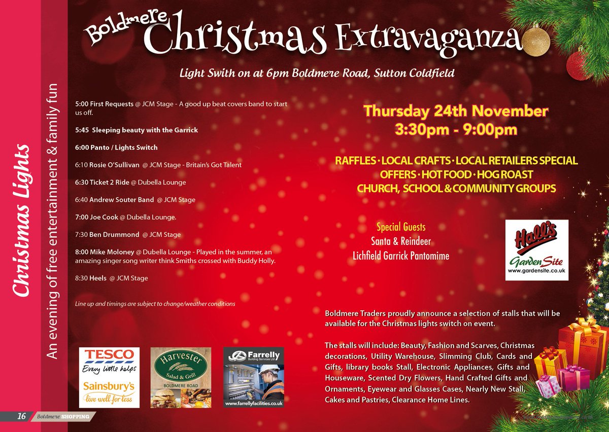 boldmerelocal's tweet image. #boldmere will be transformed into a festive wonderland at its annual #christmaslightsswitchon 24th Nov boldmereshopping.co.uk