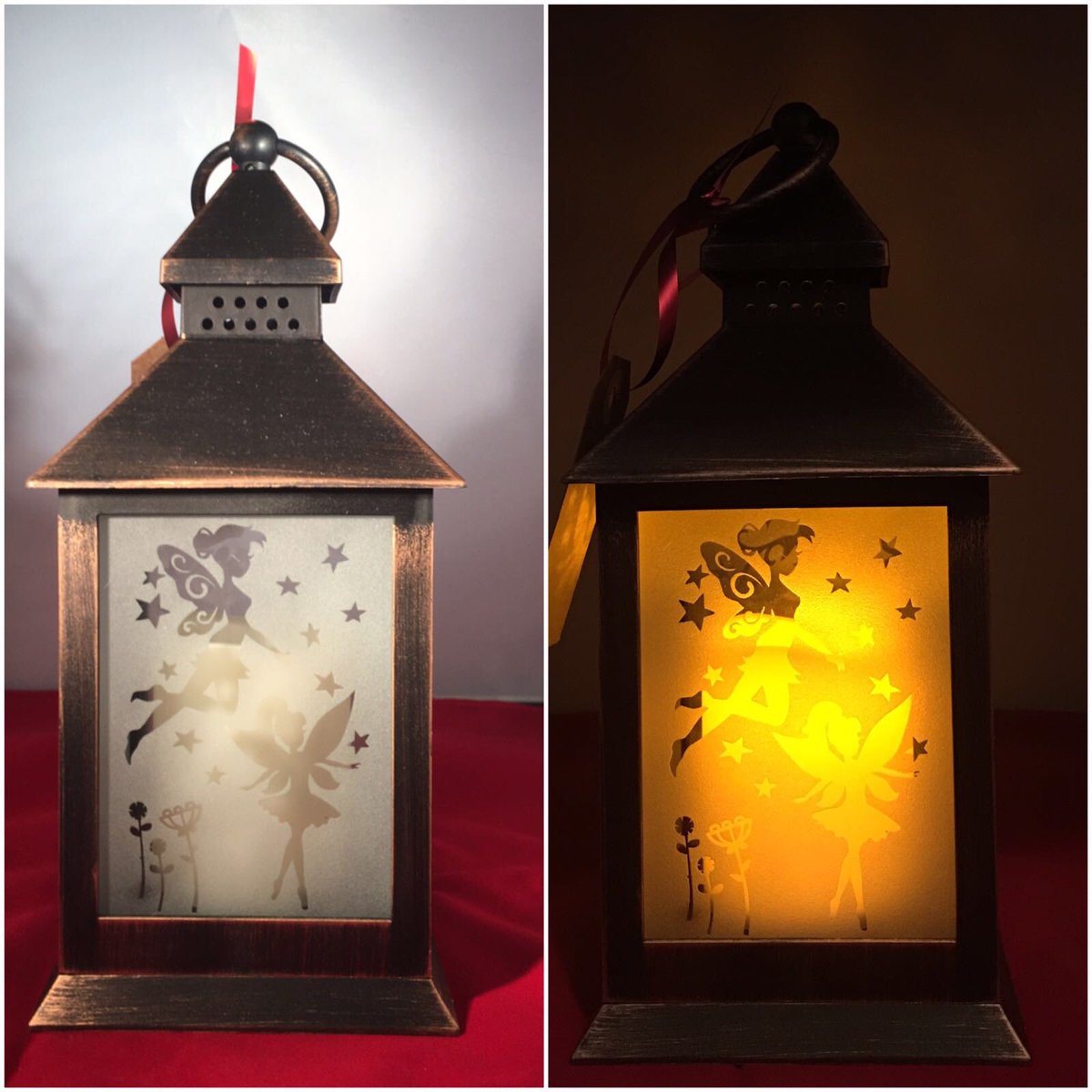 monkeydebris_c's tweet image. Etched &amp;amp; engraved fairy light with battery operated candle.