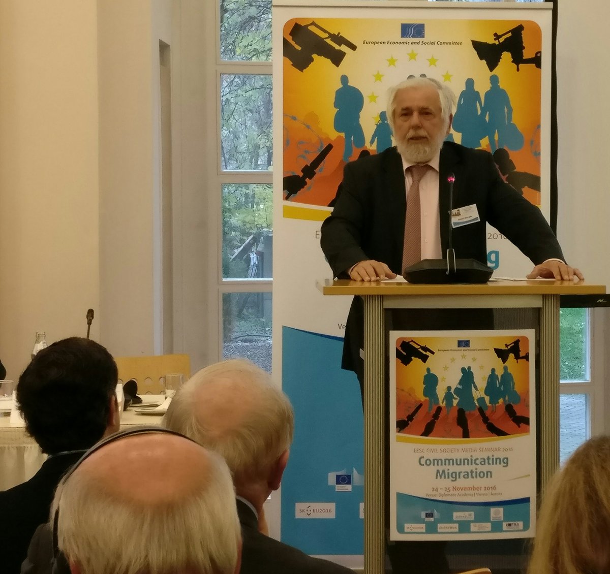 EESC_PRESS's tweet photo. #Migration crisis is the result of conflicting answers by policymakers and lack of public knowledge @EESC_President #Dassis #EESCmedia16 https://t.co/CxEDn6MUKN