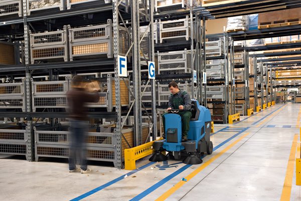 Industrial sweeping machines for warehouses call Cleaning Machines UK now for more information