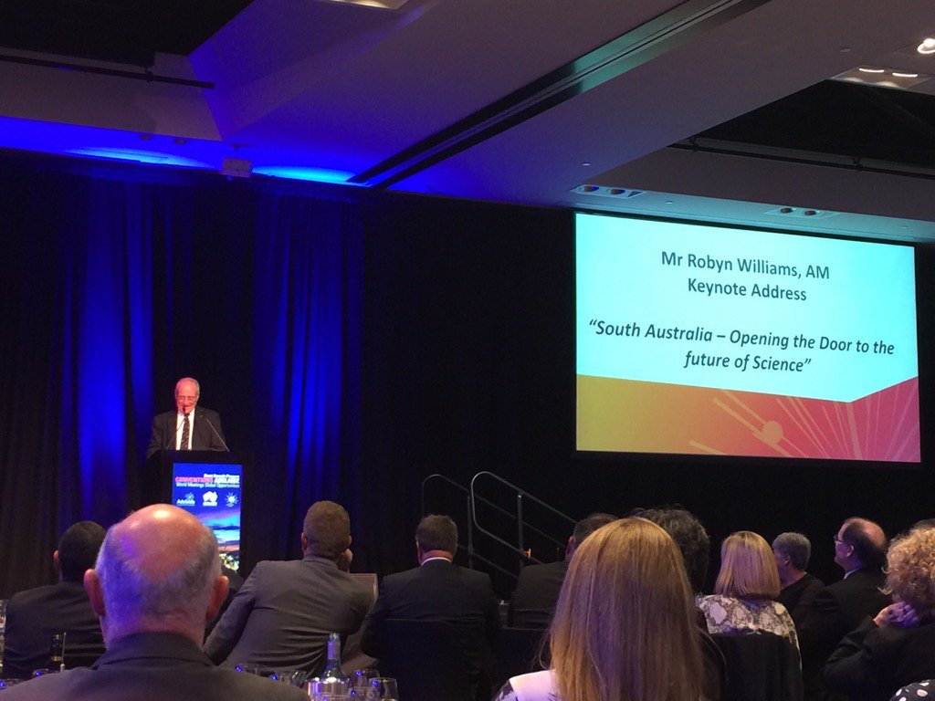 AmandaHudswell's tweet photo. Robyn Williams AM: keynote address at Ambassador's dinner #sahightech https://t.co/7Jlx6OmpNr