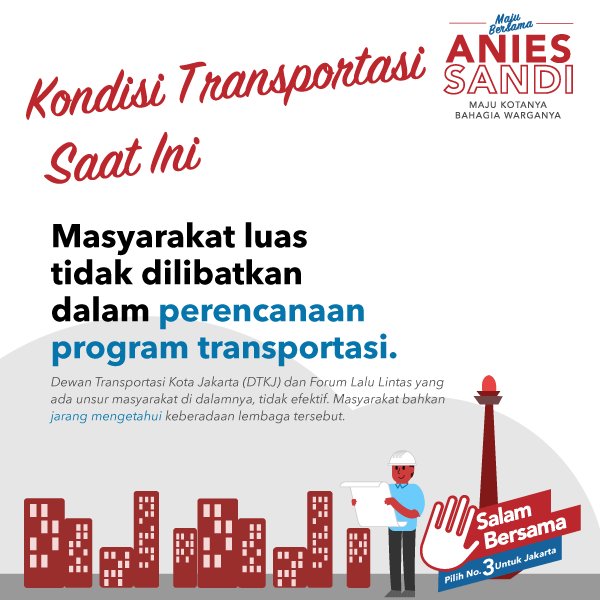 aniesbaswedan's tweet photo. Di Jakarta selama ini masyarakat luas tidak pernah diajak terlibat dalam perencanaan program transportasi. #TransportasiB3rsama https://t.co/PsW1LCfQU7