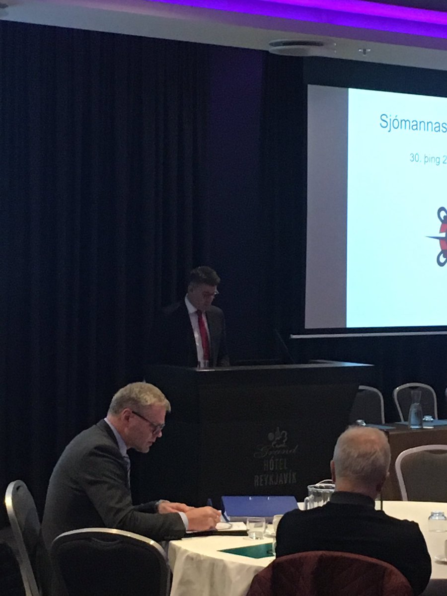 Ávarpaði rétt í þessu þing Sjómannasambands Íslands. Kjaramál og vinnuaðstæður sjómanna efst á baugi.