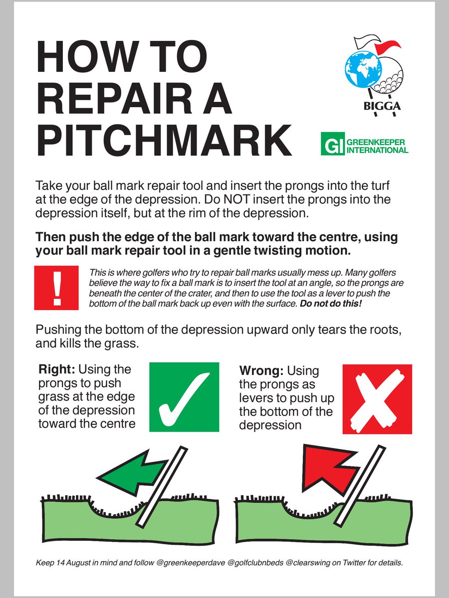 Pls repair pitchmarks on the course.