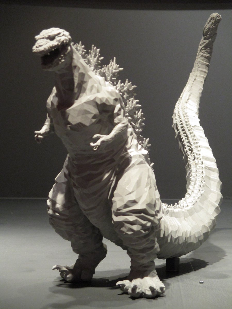 シン・ゴジラ雛型の3Dスキャンデータを3Dプリンターで出力した500分の1