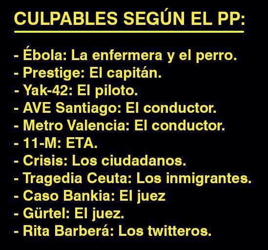 JL69's tweet photo. Los culpables según el PP

#DespedidaABarberáARV https://t.co/cpGt6RANMo