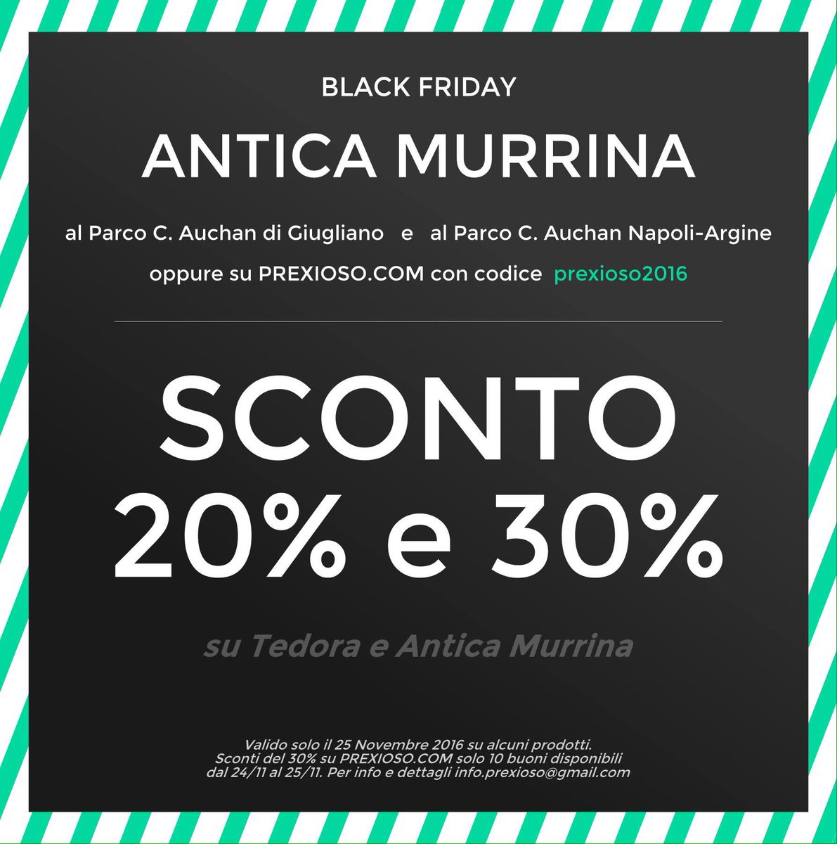 PREXIOSO_COM's tweet photo. Solo per #beatricedimaio codice sconto 30% su https://t.co/nLhO9nS532 - #BlackFirday https://t.co/ituxM6Dd2A