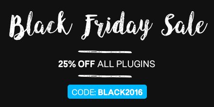 mandracode's tweet image. #blackfriday #sale at Mandracode.com - 25% off all #WordPress #plugins from Nov 24 to Nov 25
