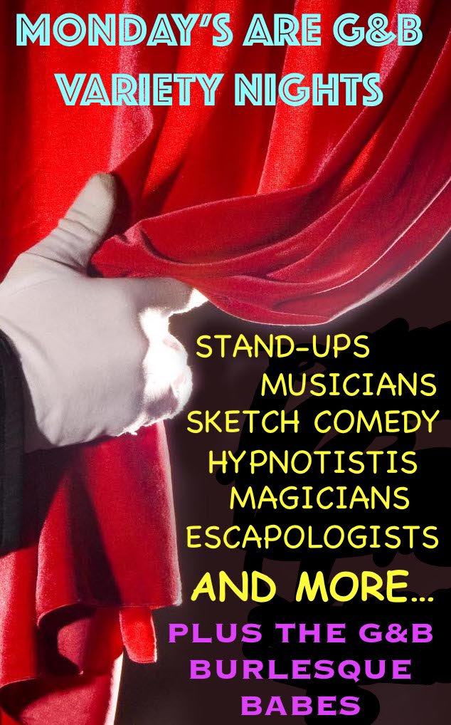 GABcomedy's tweet photo. It's Variety Night at @royalgeorgesoho Monday with headliners @Lemonhandz &amp; @Arch1livemusic very own Rob Clarke.
#comedy #Magic #Jazz #soho https://t.co/QKkJvTkn1t