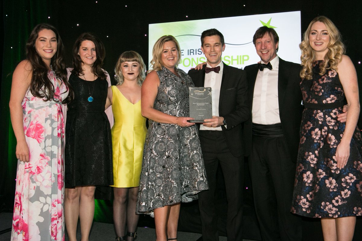 sianredmond's tweet photo. Very proud of our team winning Best Sponsorship Team Rightsholder @SponsAwards @legland84 @TheWanNonly @Ciarapedia @LivewireIRL @LiveNation https://t.co/ECZd0pvtdT