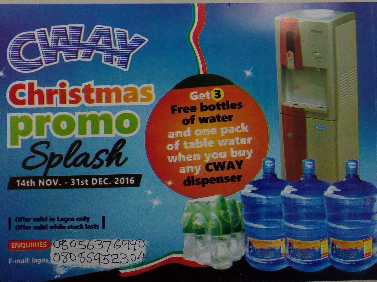 cway water dispenser promo