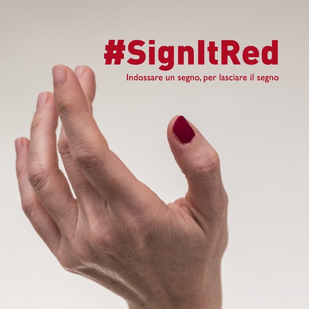 Mailander_RD's tweet photo. #SignItRed: Indossare un segno, per lasciare il segno. La nostra campagna per la #giornatamondialecontrolaviolenzasulledonne di domani https://t.co/UmU7I30iFN