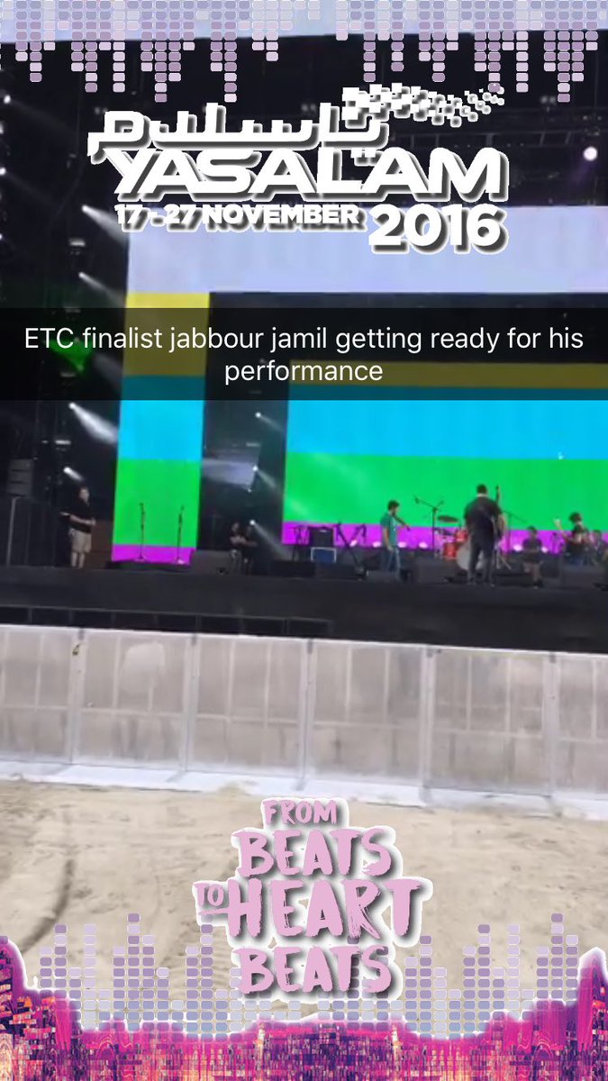 YasalamAE's tweet photo. 2-in-1 #ETC2016 Finalist Jamil Jabbour getting ready to battle it out for the finale AND yes we've got a #Yasalam2016 filter π¬ #InAbuDhabi https://t.co/YnPueP68TA