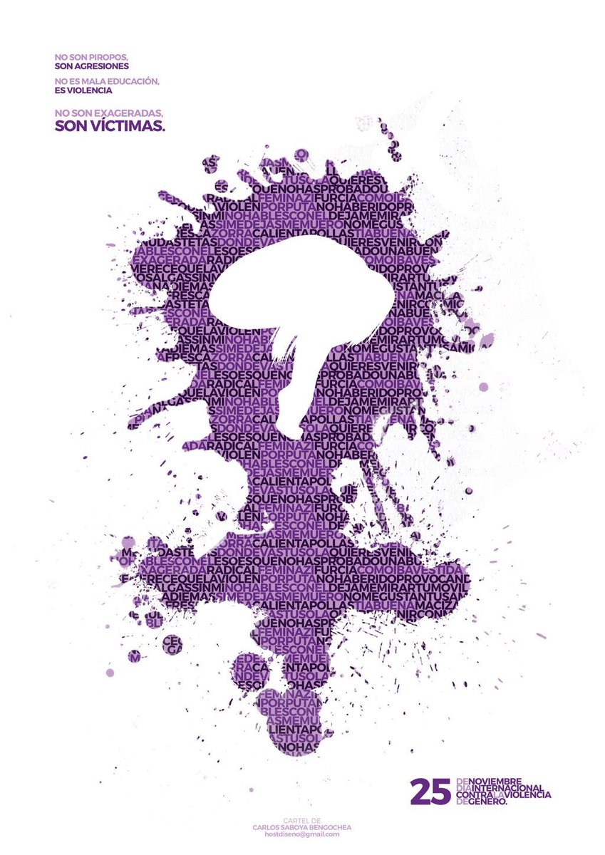 Locarconio's tweet photo. El cartel que ha hecho @Cralitox para el #25N es 💜 https://t.co/2NmQ2UAsKD