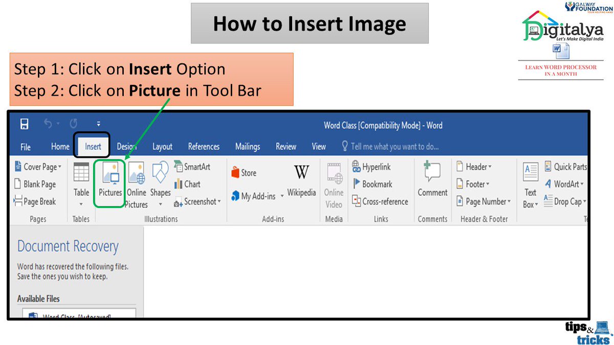 GalwayFdn_CSR's tweet photo. Welcome to the Day 4 of #DigitalyaMarathon. Today we share the #TipsandTricks related to #ImageFormatting in Word Document. #HelpyngHand https://t.co/YrtEXcHva9