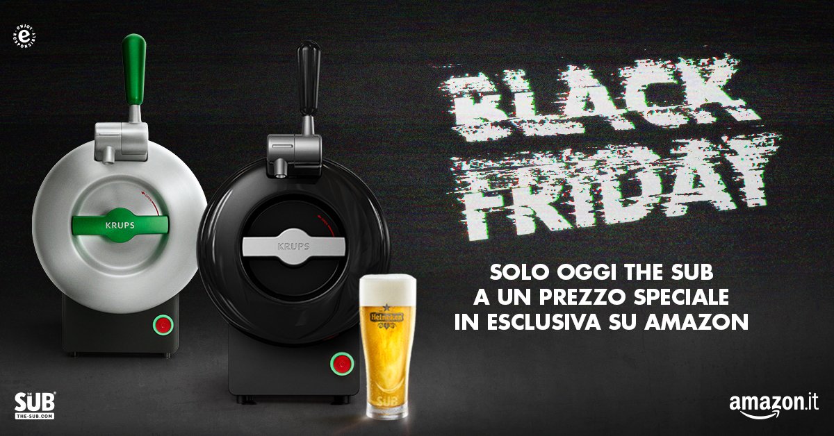 TheSubIT's tweet photo. Il countdown è finito: è il #BlackFriday! Solo oggi su Amazon, THE SUB a prezzo speciale: https://t.co/o4chTv7kUU. https://t.co/PyF8cOswd7
