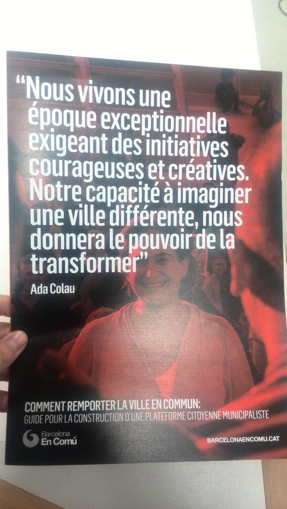 MouvementUtopia's tweet photo. Sortie du guide en FR "Cmt remporter la ville en commun" par @bcnencomu #commonspolis https://t.co/EViFBomZWO