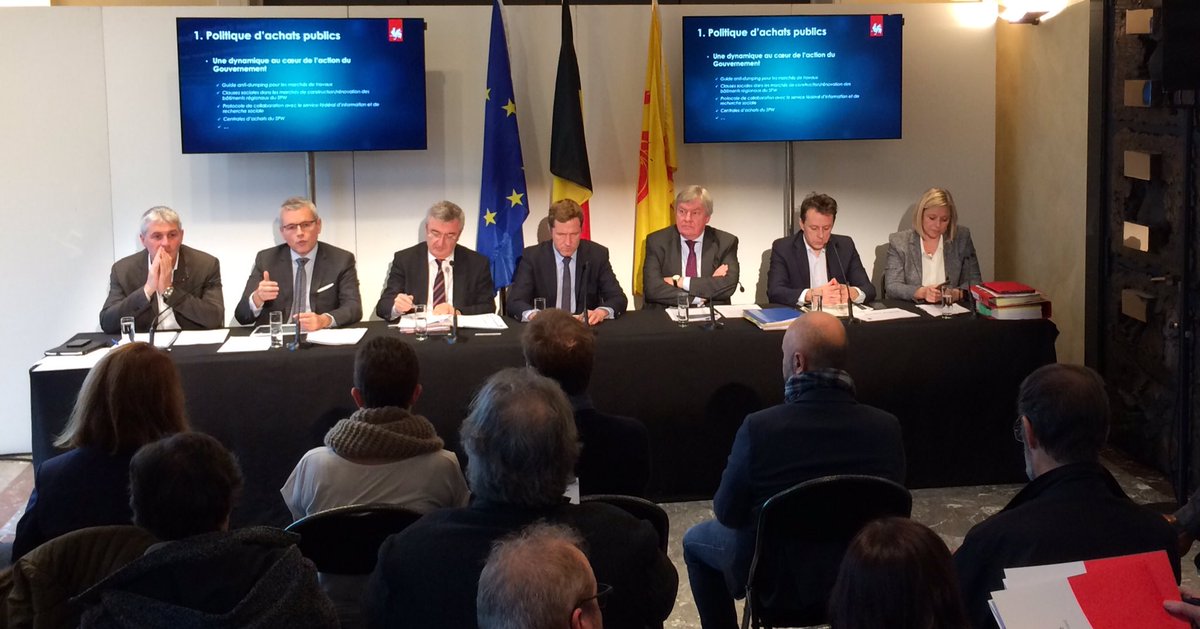 JFassiaux's tweet photo. Conférence de presse "acheter wallon" ce matin - des mesures essentielles pour la Wallonie notamment concernant les achats publics #walgov https://t.co/M8Y76ypUvu
