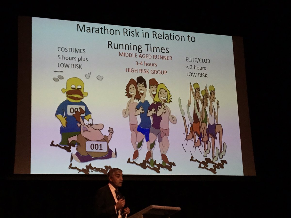 #SMWJC16  prof. Sharma.
"De boodschap voor fanatieke lopers van middelbare leeftijd"
U bent at risk!