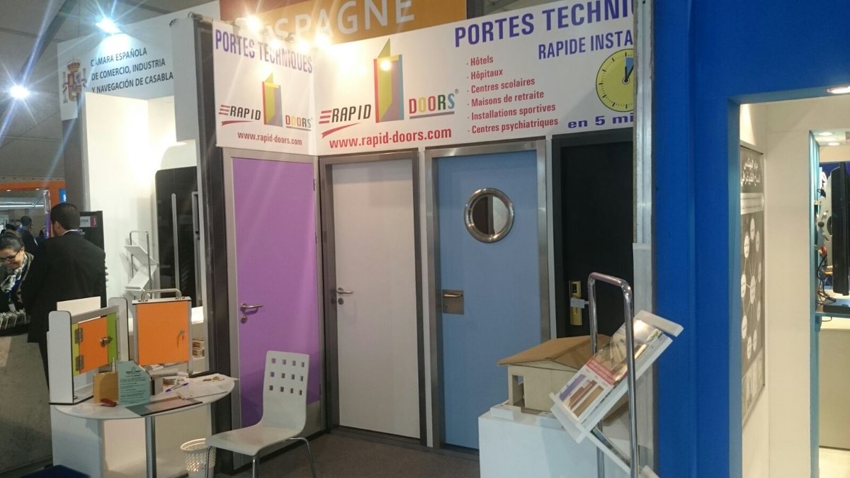 RapidDoors_'s tweet photo. Seguimos en el salón internacional SIB de Casablanca, puedes visitarnos hasta el día 27/11/2016. #casablanca #arquitectura #SIB2016 https://t.co/IRSMPwMmBq