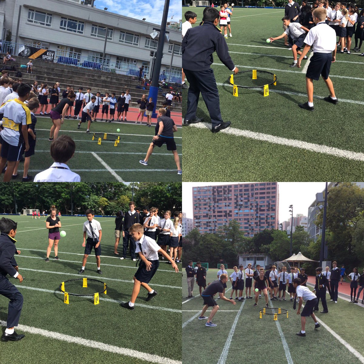 shooper83's tweet photo. Great fun introducing KGV students to @Spikeball #kgvsport #APPEC16 https://t.co/SWdtGy7QNo