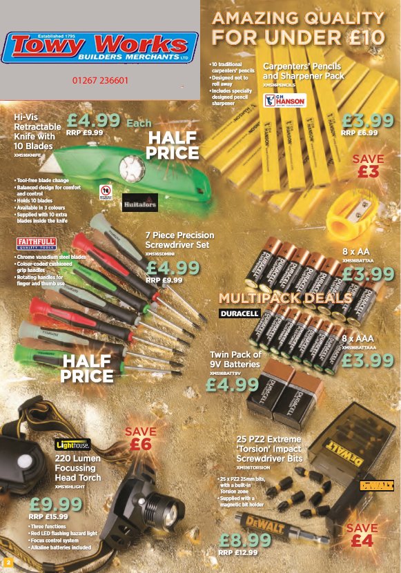 towyworks's tweet photo. Fantastic gift offers for Christmas. Low price power tools, hand tools,  workwear and equipment for all types of trades. https://t.co/lKDA4F1Nud