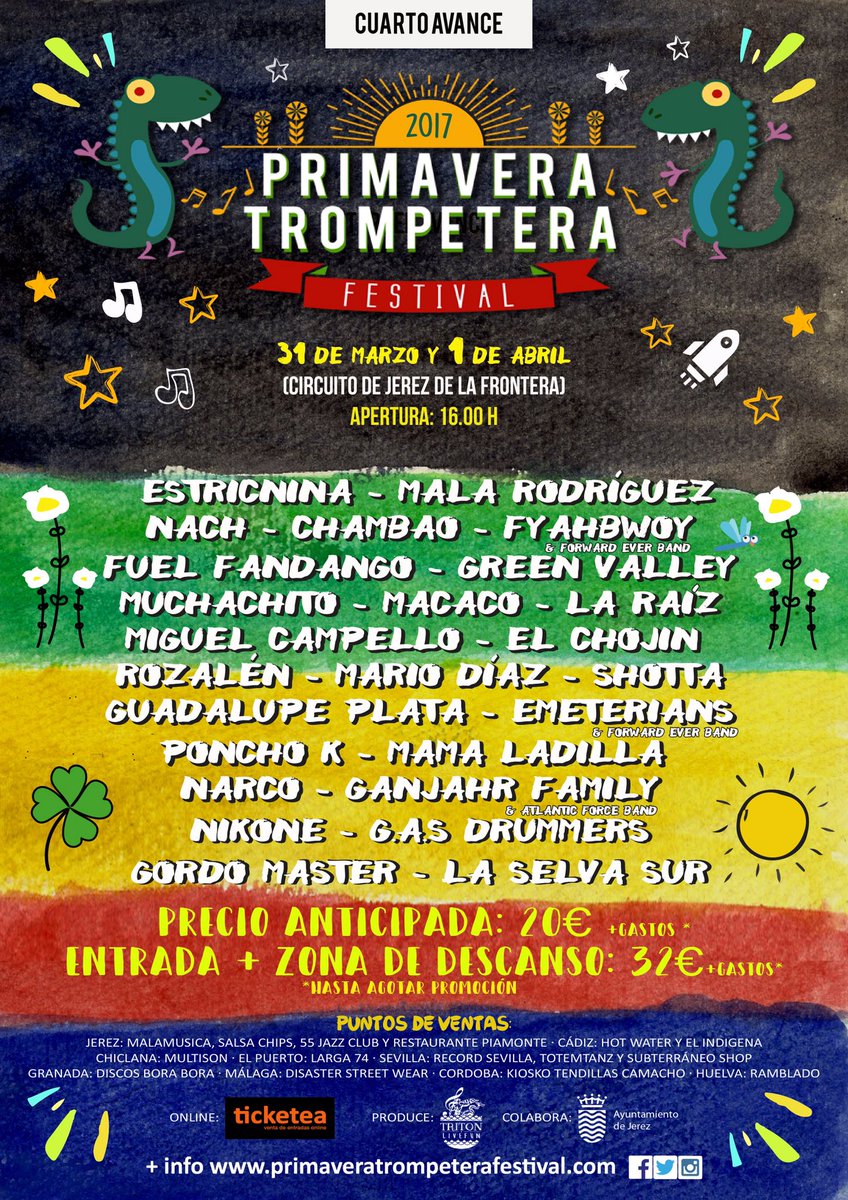 primatrompefest's tweet photo. Nuevas incorporaciones @primatrompefest @MondoEdSur @bythefest @wegowES @ticketea @LaManchaRock @festibalazos @epmusica @VozdelSur_es https://t.co/Jj2ZzMuCAa
