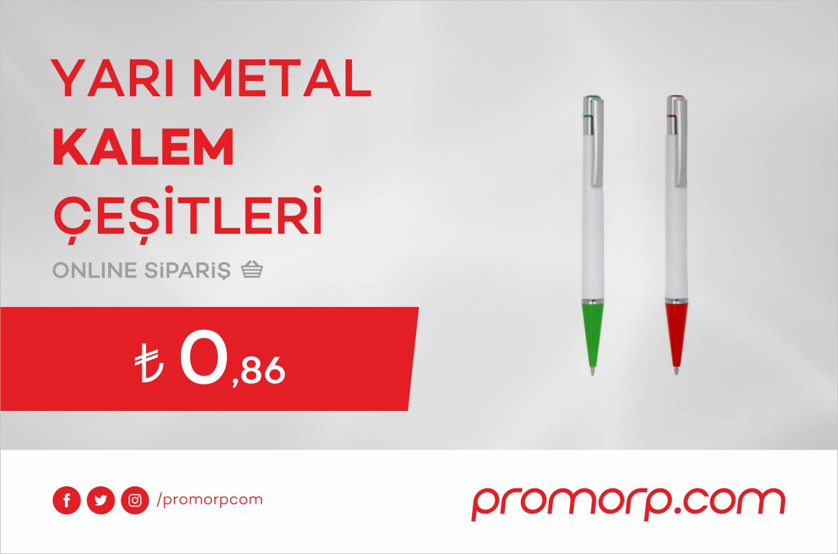 promorpcom's tweet photo. Yarı metal kalem çeşitleri, 0,86 TL! #promorp #promosyon Ürünleri incelemek için: https://t.co/GQm2B9egpE https://t.co/XtHT18ZgsZ