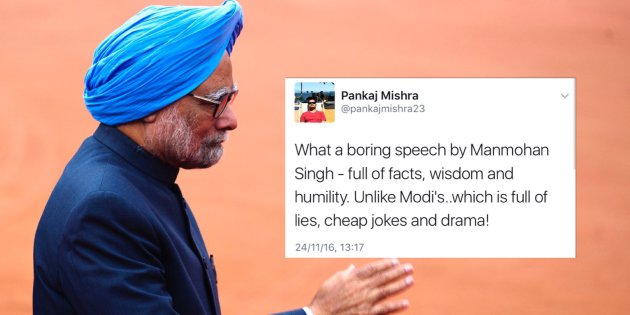 Manmohan Singh gave major burns to Modi on demonetisation today and Twitter is ecstatic huff.to/2fIxEa3