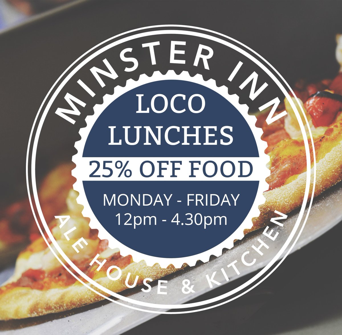MinsterInn's tweet photo. 25% OFF ALL FOOD // Monday to Friday // 12pm to 4:30pm // You know it makes sense #York #pub #offer https://t.co/fnnKGsRiWx