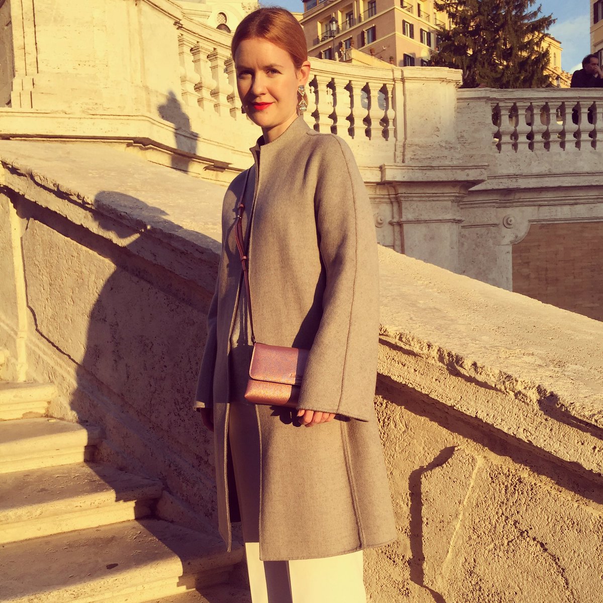 Our fashion editor <a href="/cmoorefashion/">CalMoore</a> in Rome wearing the Daena coat @HobbsVIP and <a href="/LKBennettLondon/">LK Bennett</a> bag #ootd #fashion #rome