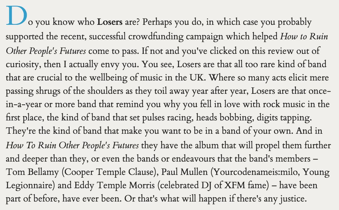 Throwback to these super kind words about our album from @haydonspenceley <a href="/DrownedinSound/">Drowned in Sound ⚓️</a> drownedinsound.com/releases/19594…