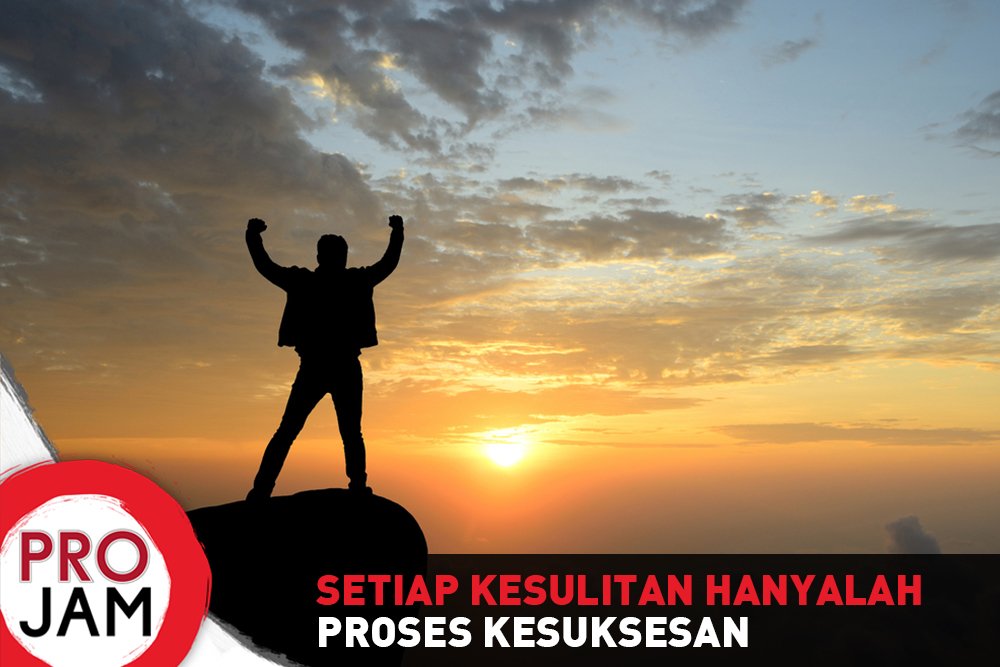 PROjam_ID's tweet photo. Capek, susah, kesel, itu semua bagian dari proses menuju kesuksesan bro. So, jangan nyerah! https://t.co/Q8qiJRSdTC