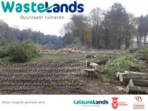 Kaalkap op #Berendonck vr thermencomplex #Leisurelands. #Duurzaam ruïneren en #Wastelands? In en outs komst complex. bit.ly/BerendonckTher…