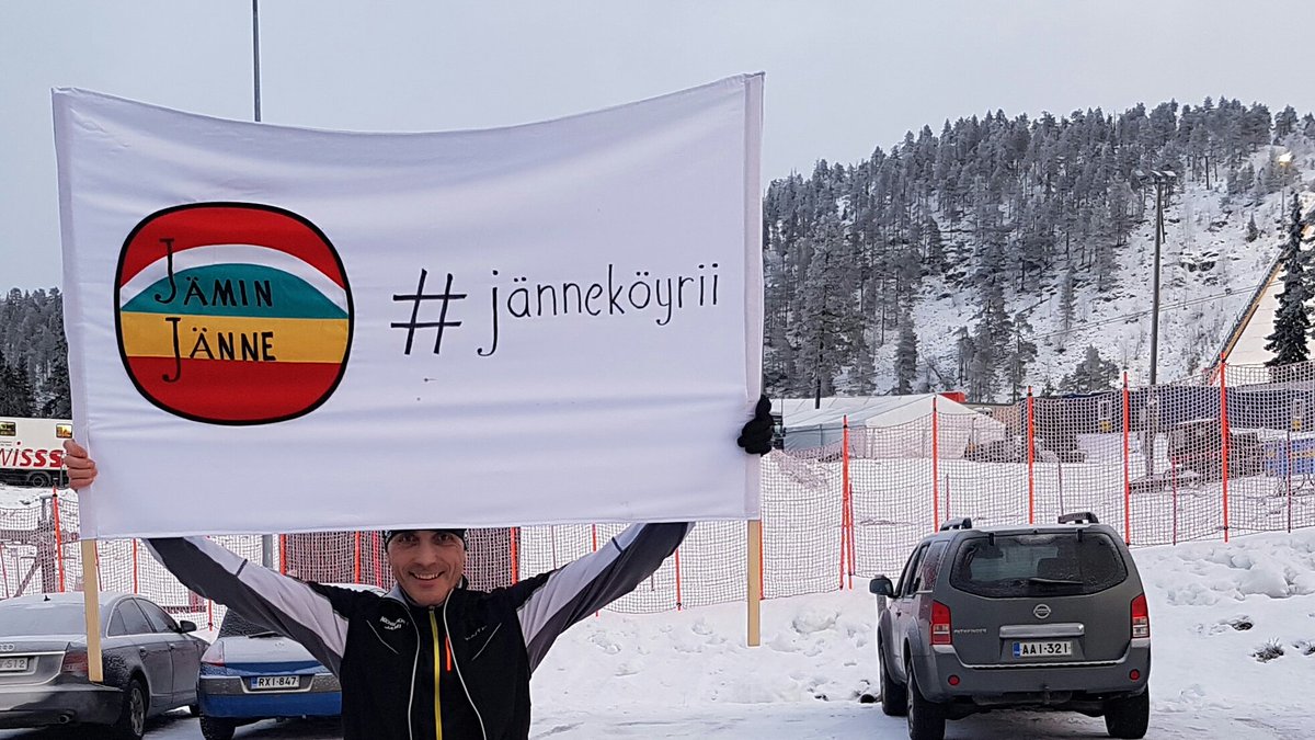 Team_Jami's tweet photo. Rukalla köyrii Jänteestä @RmHakola @HentsuRahkola @AnttiOjansivu / lakana telkkariin #jänneköyrii #rukanordic https://t.co/teuIsZuSHx