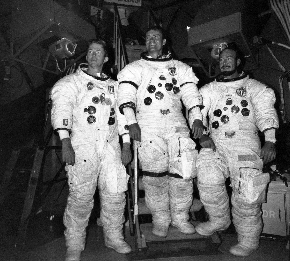 SomethingAstro's tweet image. One for #ThrowbackThursdays Apollo 16 Back Up Crew Ed Mitchel, Fred Haise and Stu Roosa.  #NASA #Apollo