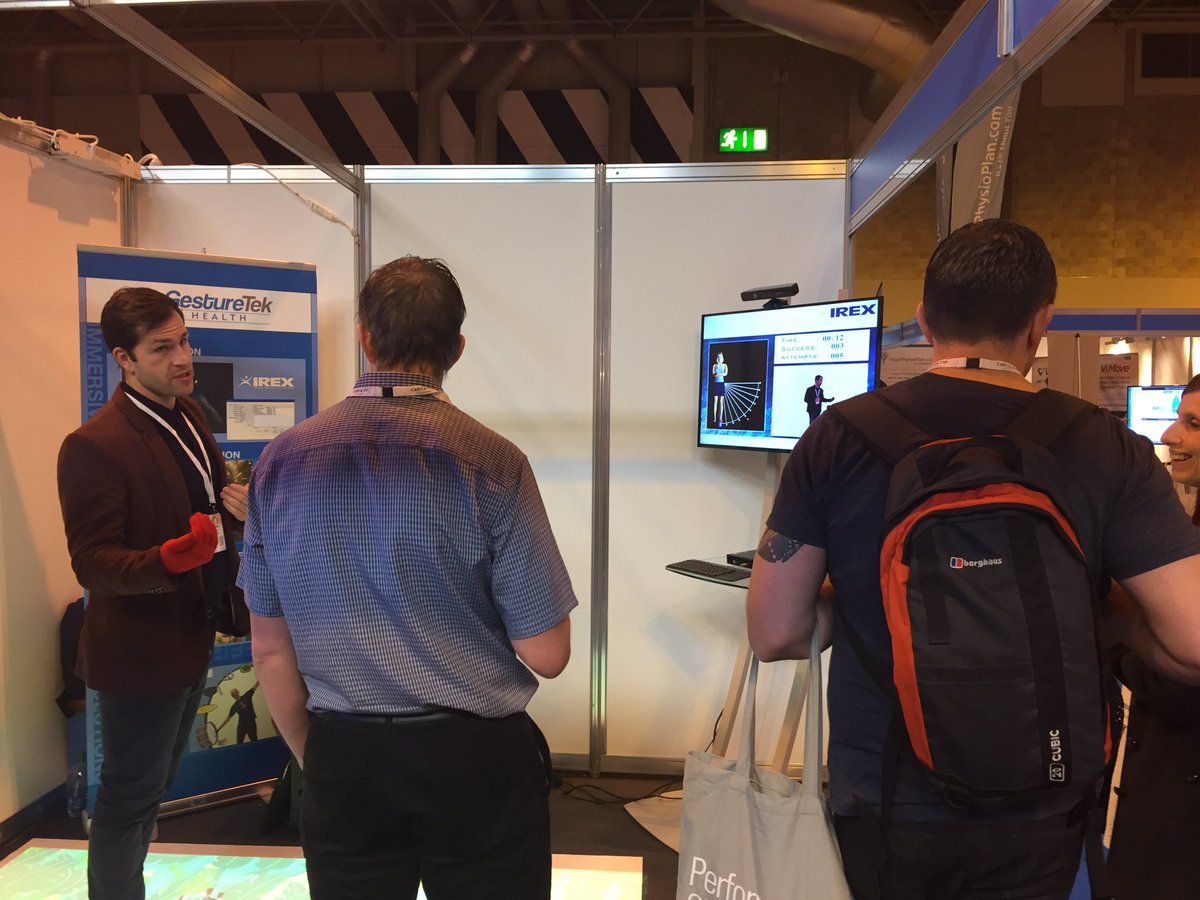 GestTek_Health's tweet photo. See how #IREXVR gets patients motivated and moving! Drop by Stand TC28 @TherapyExpo #therapyexpo https://t.co/mdkuykgQrz
