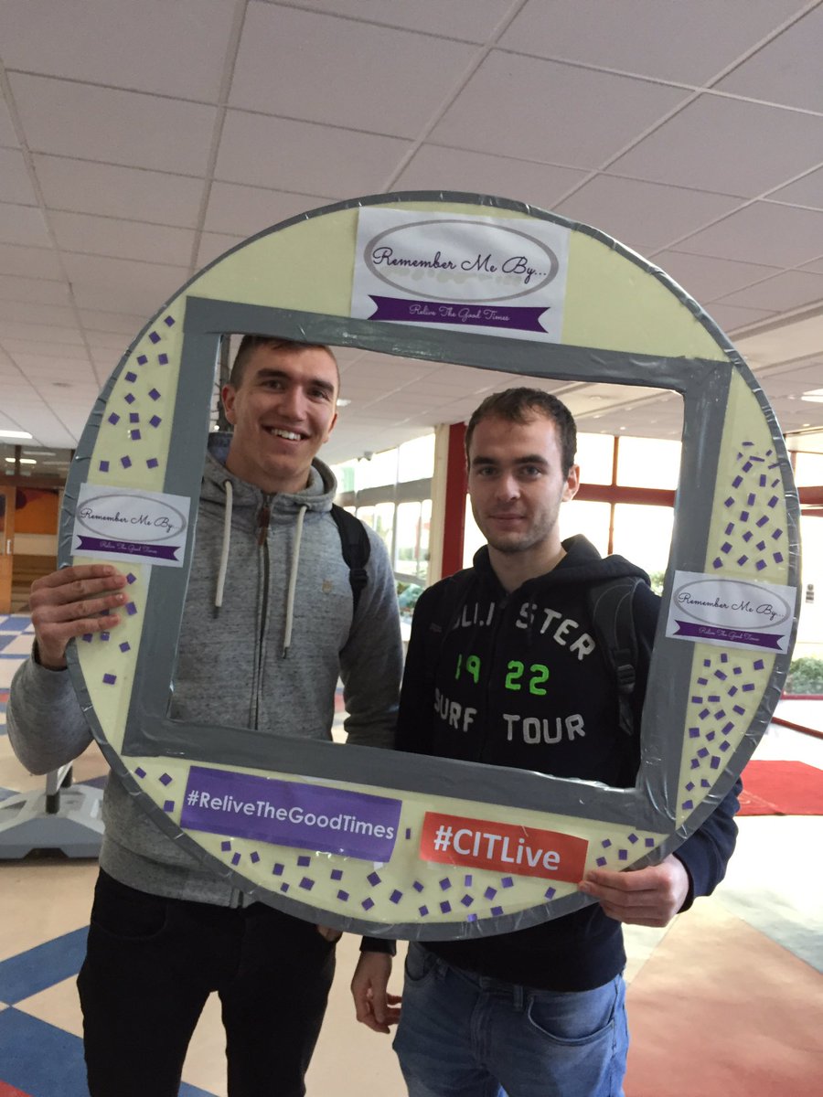 RememberMeBy1's tweet photo. Call down to the Main Corridor @CIT_ie to #ReliveTheGoodTimes with #RMB #CITLive just like these folk! https://t.co/dIaACFLtIa