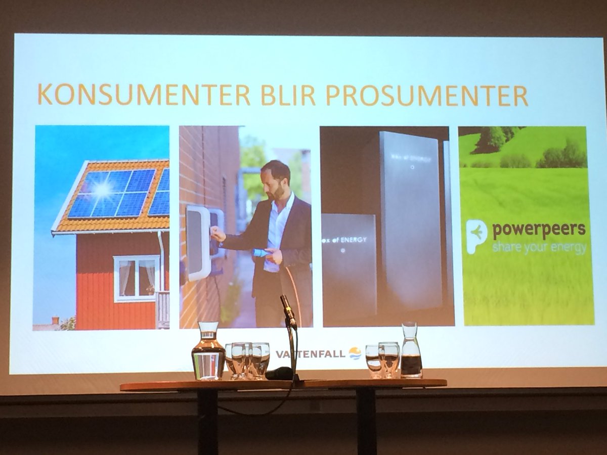 ABBSverige's tweet photo. "Konsumenter blir prosumenter i framtidens elnät" Karl Bergman @Vattenfall_Se #hub2016 #energi https://t.co/c6ZgdPuA3G