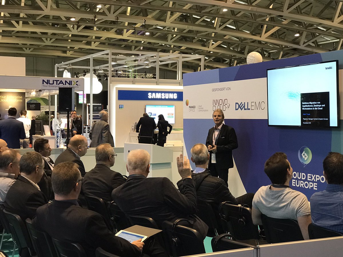 2033merlin's tweet photo. Martin from @Teradici EMEA presenting to a full house on #pcoip #cloud #daas #zeroclient and user experience #CEEF16 https://t.co/fLtwJGCCl5
